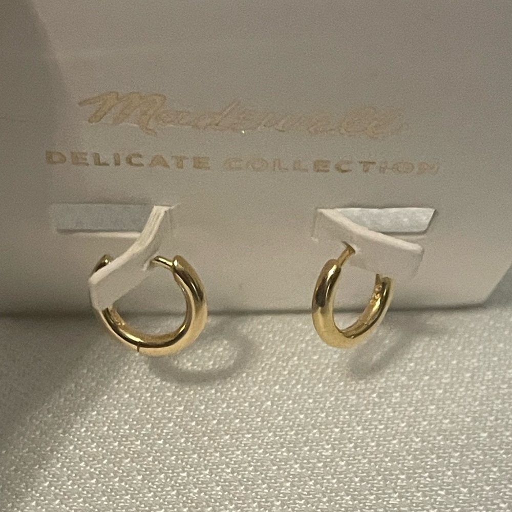 Madewell Demi-Fine Huggie Hoop Earrings New - Picture 8 of 11
